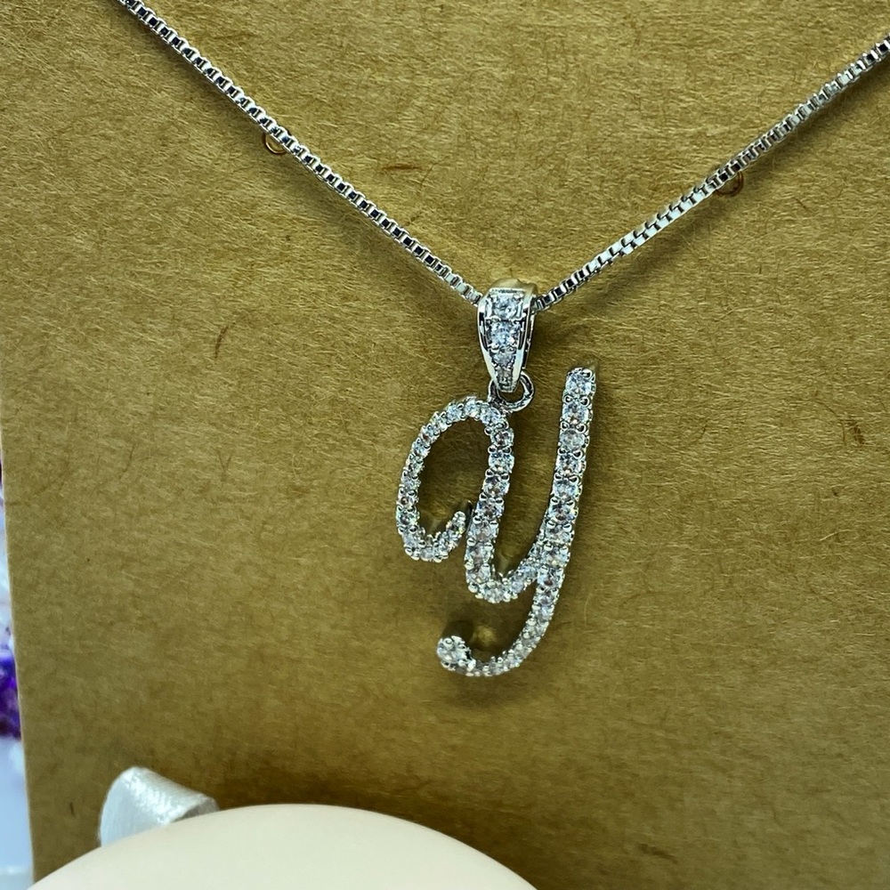 Monogram Y necklace